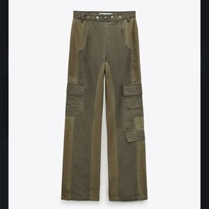 Military-inspired snap front pants